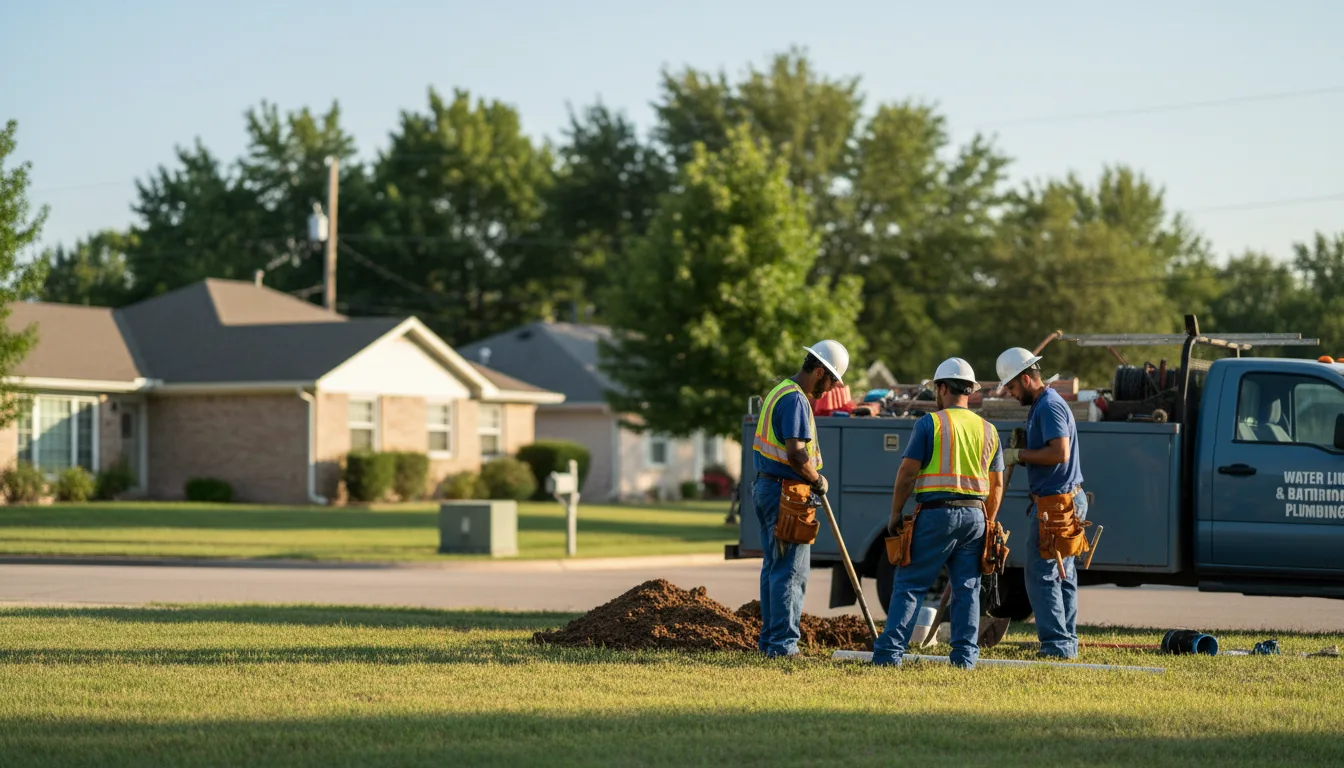 Residential water line and bathroom plumbing service in Burien, WA